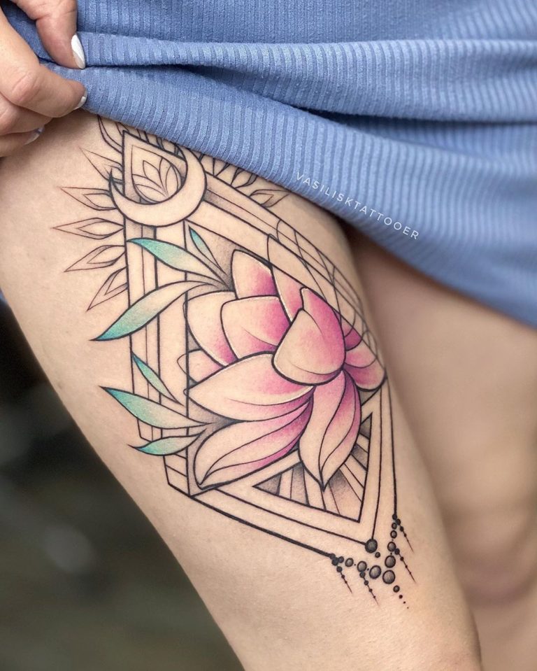 26 Lotus Flower Tattoo Designs And
